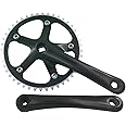 WEERAS Urban Folding Bicycle Crankset Single Tooth Disc 44T 130BCD 170mm Crank Set is Suitable for Most Single Speed Bicycles