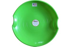 Flexible Flyer Paricon 626 Round Flying Saucer Disc Racer Polyethylene Snow Sled Toboggan, for Ages 4 and Up, 26 Inch Diameter