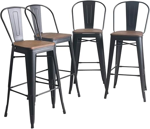 Fibreglass Low Back Outdoor Bar Stools