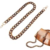 WADORN Acrylic Purse Strap, 40.5 Inch Long Resin Bag Chain Large Flat Chain Strap Crossbody Chains Replacement Shoulder Straps Handbag Chains Accessories for Clutch Tote Bag Satchel, Leopard Pattern