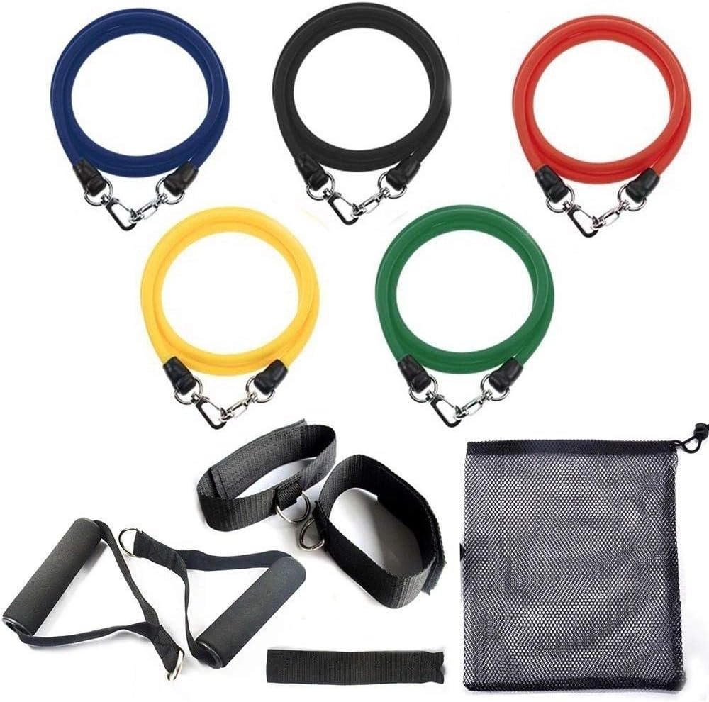 Kit Tubing Elasticos Fitness Exercicios Funcional Extensores