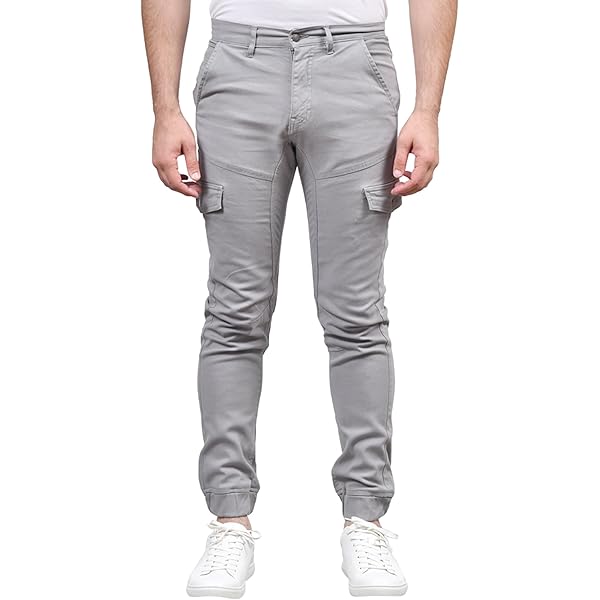 Soroor Cargo Pants for Men, Slim Fit Tapered Mens Cargo Pants