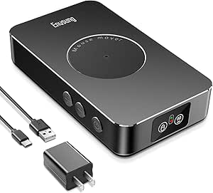 ENUSUNG Mouse Jiggler 100% Undetectable Mechanical Mouse Mover with Screen, Automatic Running Time Adjustable, Drive-Free USB Mouse Shaker, Mouse Movement Simulator Keep PC/Computer/Laptop Active