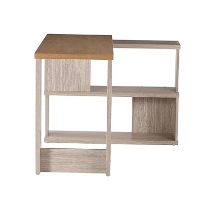 Woodness Chicago Y Engineered Wood L-Shaped Computer Desk (Matte Finish, Grey Oak)