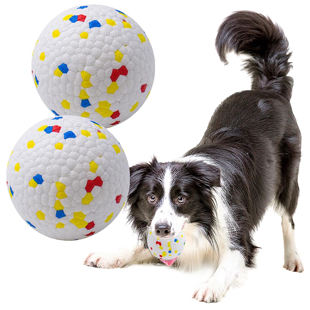 Photo 1 of LIEVUIKEN Dog Balls Toys for Aggressive Chewers, Indestructible Bouncy Floating Balls for Dogs to Fetch, Durable Solid Rubber Ball for Training (2 PCS)
