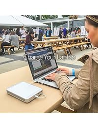 ChargeTech   Batería para portátil (36 000 mAh, compatible con Airline Travel)   USB tipo C, salida universal DC, puertos USB de 2,4 A   Compatible con todos los MacBooks y ordenadores portátiles [negro]