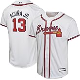 Ronald Acuna Jr. Atlanta Braves MLB Kids Youth 8-20 White Home Player Jersey