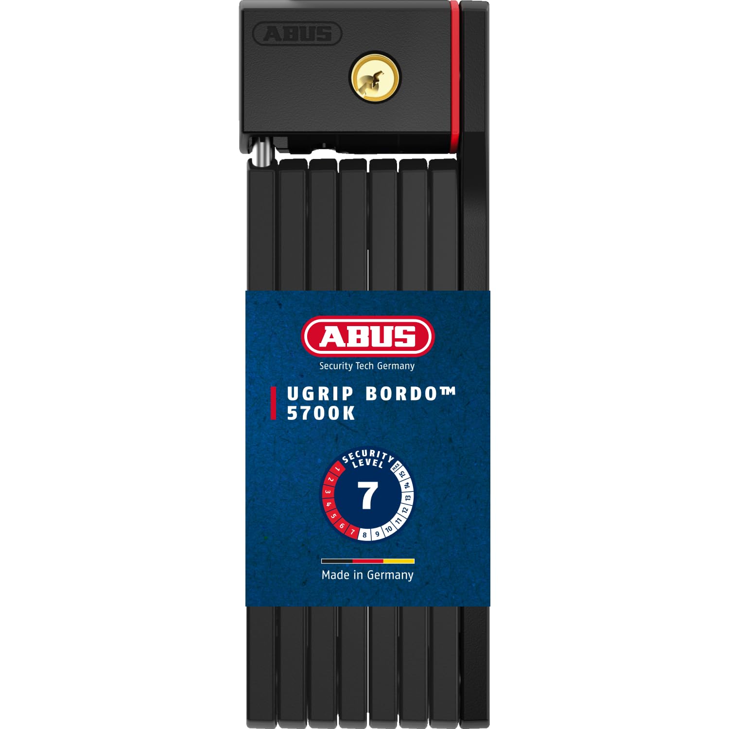ABUS Bordo uGrip 5700K SH folding lock with bracket - Bicycle lock with 5 mm thick bars - security level 7