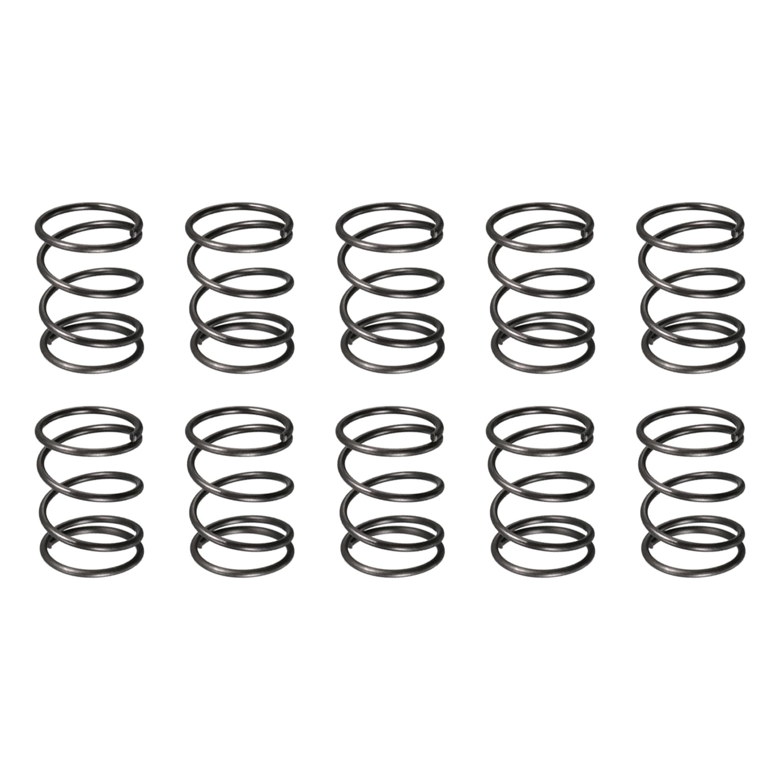 DTGN 1.2x15x20mm(DxODxL) Compression Spring - 10Pack - Good for Machinery - Spring Steel Extension Spring - Black