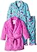 Baby Bunz Baby Girls' 3 Piece Cupcakes Robe and Pajama Set