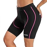 Santic Cycling Shorts Padded High Waisted Bike Shorts for Women Cycling Women's Padded Cycling Shorts with Pocket