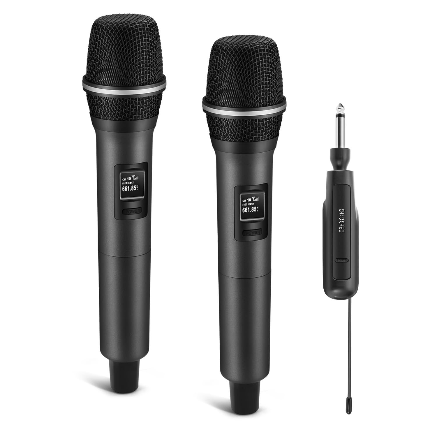 Photo 1 of LUVUMVLT Wireless Microphones, Dual Handheld Dynamic Mic with Ultra-Stable Rechargeable Receiver | 200ft Freedom |Zero Dropouts | 40H Duration |Plug and Play| Karaoke Microphone for Singing, Meeting