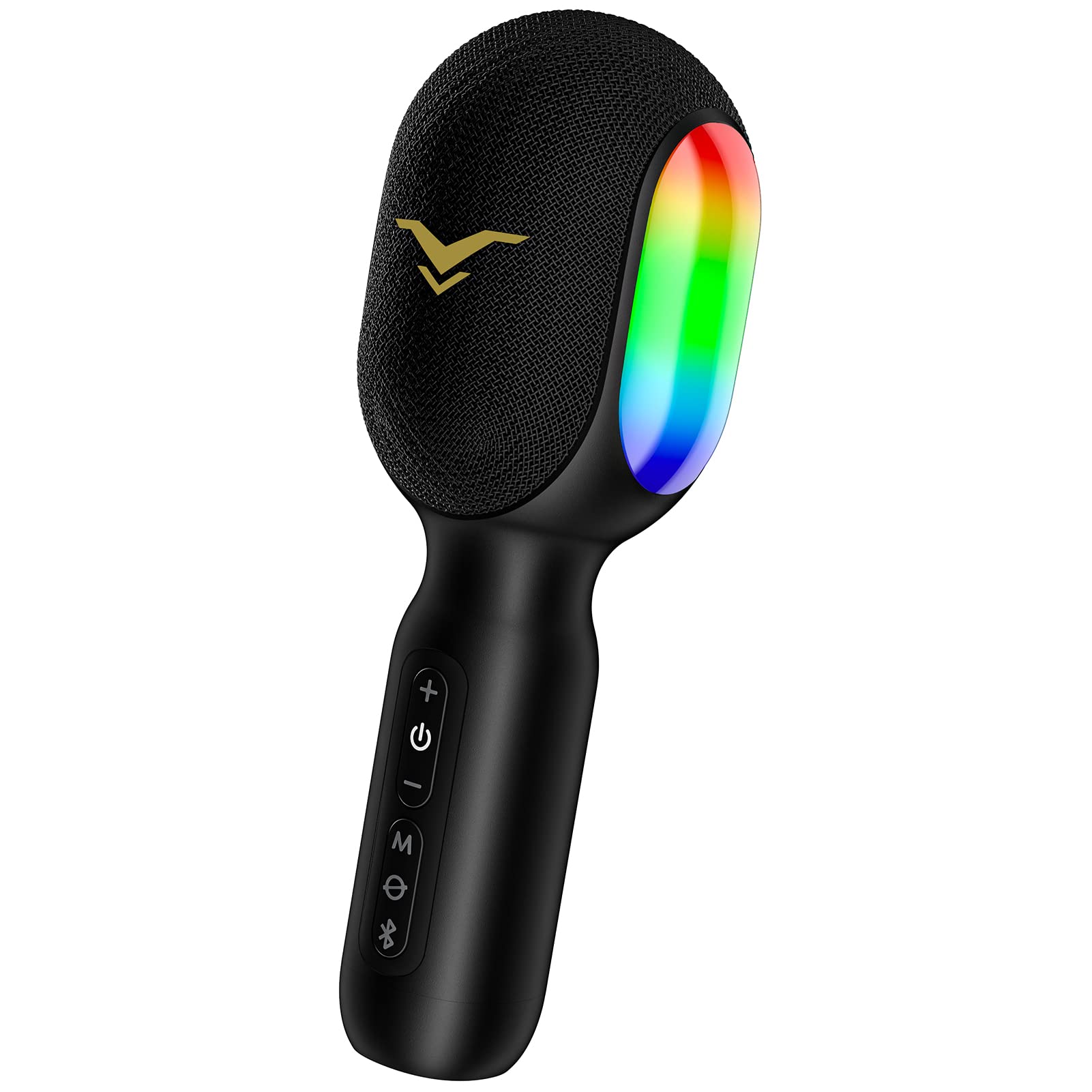 Karaoke Microphone, LED Wireless Bluetooth Microphone, Portable LED Kids Karaoke Microphones with Music Recording, Home KTV Karaoke Device, Compatible with iOS Android FM Connection in the Car