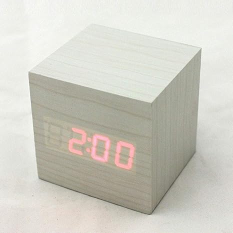 Amazon Co Jp 日本ポステック 置時計 おしゃれ 北欧 風 デジタル Ledクロック ホワイト 小 Ccc Mini ホーム キッチン