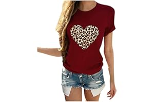 CEBOYEL Women Love Heart Graphic Tees Shirt Short Sleeve Tops Tshirts Regular Fit Tunic Blouse Cute Funny Gift Clothes 2023