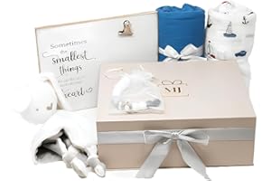 MJ GIFTS MJ Gift Baby Boy Gift Basket – Unique Baby Gifts for Boys, Newborn Gift, and Gift for Baby (Blue)