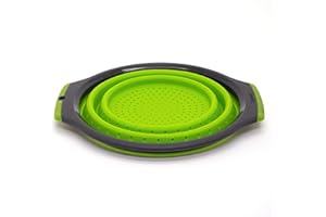 Starfrit Collapsible Colander - 3 Qt - Space Saver, Compact Storage - Heat Resistant - Efficient Draining - Dishwasher Safe