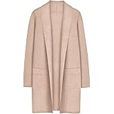 RITERA Plus Size Cardigan Sweaters for Women Long Sleeve Open Front Lapel Collar Jacket Pocket Winter Coatigan XL-5XL