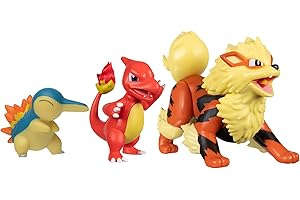 POKEMON Pokémon Pokémon Battle Figure, Fire Theme with 3 Pack Cyndaquil, Charmeleon, Arcanine - 4.5-inch Arcanine Figure, 3-inch Charmeleon Figure, 2-inch Cyndaquil - Toys for Kids Fans - Amazon Exclusive
