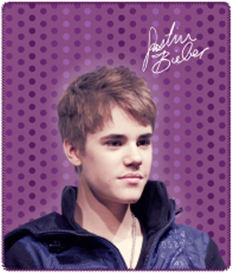 Justin Bieber Purple Polka Dots Super Soft Fleece Throw Blanket 50x60