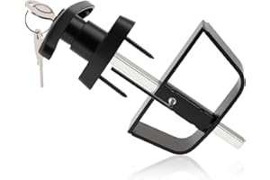 Ojtrtdr 4½" Shed Door Latch, Barn Door Latch, T-Handle Lock Kit with 2Keys, Stem Storage Barn Shed DoorHardware Lock Set for Playhouses, Storage Barn, Chicken Coops, Camper, Carbon Steel