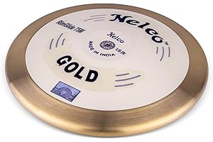 HAEST Nelco Gold Super Spin Competition Discus - 1.60 kg - High Visibility White - Brass Rim - 86% Rim Weight