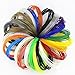 500 Linear Feet 3D Pen Filament Refills PLA 1.75mm with Unique Colors - 25 PACKS X 20feet, 2 Glow In Dark Colors by ZIRO3D