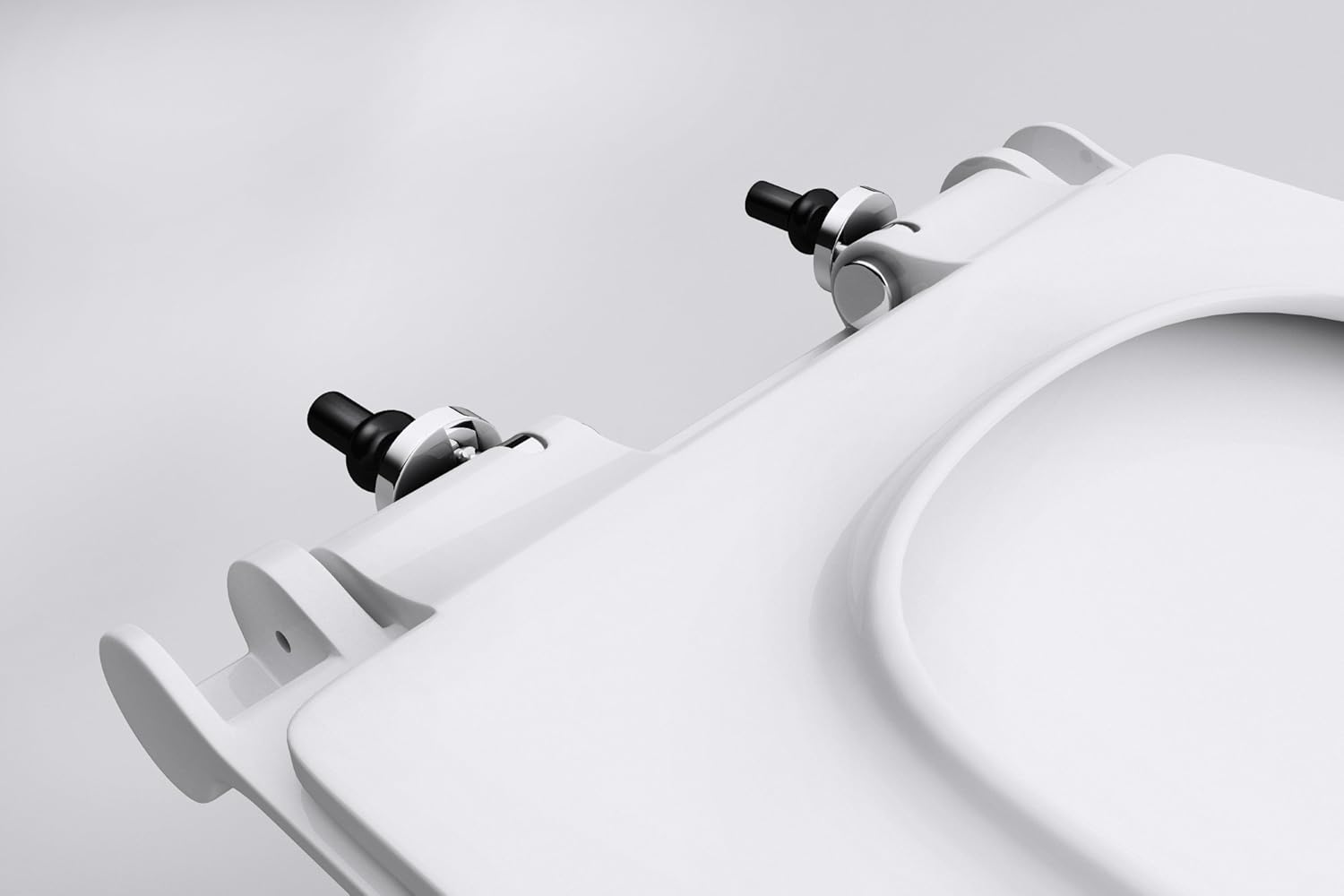 Durovin Square Soft Close Toilet Seat with Adjustable Hinges, Top & Bottom Fixings, and Quick Release - 352 × 444 × 20 mm (W × D × H) - Image 5