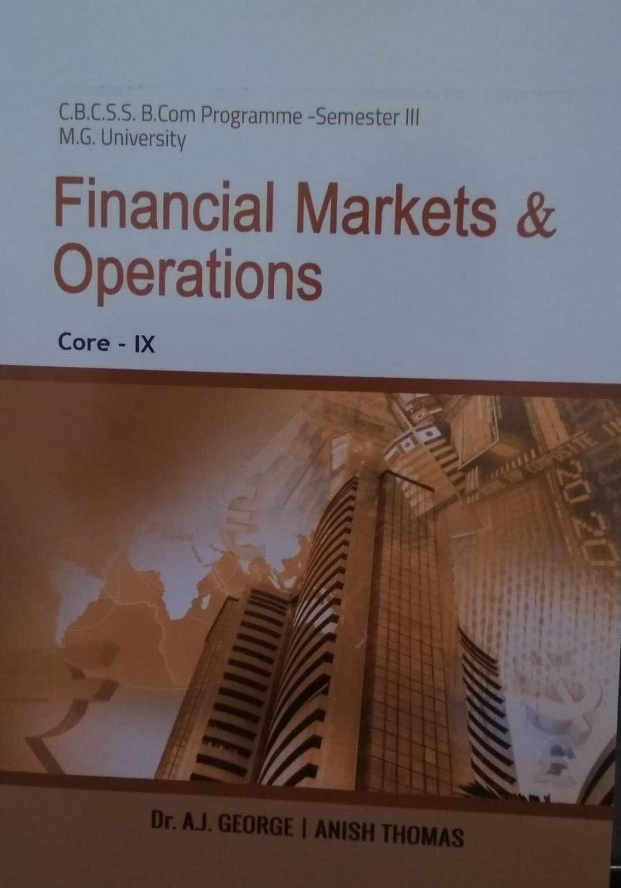 Financial Markets Operations Cbcss Bcom Programme - 