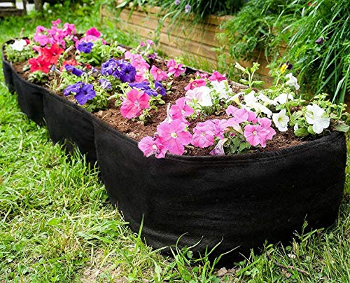 Kenley Fabric Raised Garden Bed for Vegetables - 135 Gallon Rectangle Grow Box & Gardering Container - Pots Planter Bag with Plant Tags Set