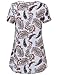 Women Floral Tunic Tops,Vivilli Womens Tie Dye Tunic Dress Printed V Neck Short Sleeve Summer Flowy Tops(XX-Large, #33 Light Blue)