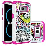 Samsung Galaxy S8 Plus Case,Berry Accessory Studded Rhinestone Crystal Bling Hybrid [ Dual Layer ] Armor Case Cover for Samsung Galaxy S8 Plus 2017 - Colorful Flowers
