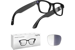 Zigtik AI Smart Glasses with Camera, 8MP HD Camera Glasses &amp; 1080P Video Recording Glasses, ChatGPT Voice Assistant, Real-Time Translation,Open Ear Earbuds for Travel/Meetings/Vlog（Photochromic）3.8 out of 5 stars 59$59.63