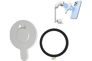 Fotoleey Smartphone Magnetic Mount Adapter for Insta360 Flow Pro/Flow - Magnetic Plate with Metal Ring, Compatible with iPhone 15-10, Sam Sung Galaxy A15, Motorola, OnePlus Nord