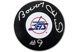 Bobby Hull Signed Winnipeg Puck – Autographed Hockey Collectible with #9 Inscription