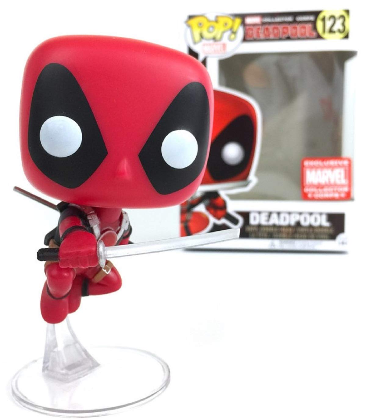 Funko Pop! Marvel X-men: Leaping Deadpool Collector Corps Exclusive Vinyl Figure (Bundled with Pop Box Protector Case)