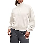 G4Free Smoofit Modal Soft Women's Zip Up Jackets Loose Fit Mock Neck Casual Tops with Pockets