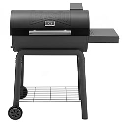 Feasto BBQ Charcoal Grill with Side Table, 30-In