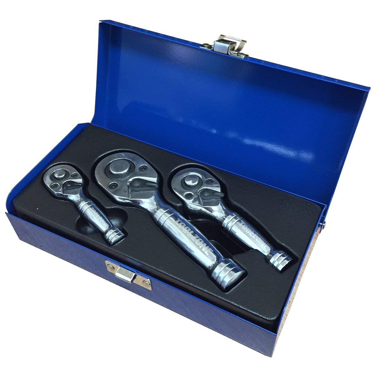 Professional Stubby Ratchet Handle Set - 1/2" 3/8" 1/4" Square Drive ratchet wrenches