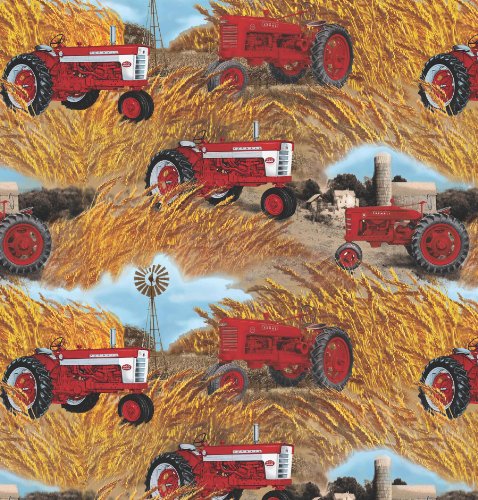 FARMALL COTTON FABRIC-INTERNATIONAL HARVESTER FARMALL COTTON FABRIC SOLD BY THE YARD