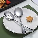 Kyraton Stainless Steel Serving Spoons Set 4 Pcs - 2 Serving 2 Slotted view 6