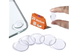 FURNIMATE Glass Table Top Anti Slip Pads-Glass Table Top Bumpers, 20PCS 3/4 inch Non Adhesive Medium