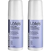 Lafe's Natural Deodorant | 3oz Roll-On Aluminum Free Natural Deodorant for Men & Women | Paraben Free & Baking Soda Free with 24-Hour Protection | Extra Strength | 2 Pack