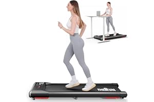 THERUN Walking Pad, 2.5 HP Under Desk Treadmill with Remote Control for Walking and Jogging, 265lbs Capacity Widen Running Belt Portable Walking Desk Treadmill LED Display for Home/Office