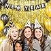 AMAZECO 2 Pack Foil Fringe Curtain Gold Metallic Photo Booth Tinsel Backdrop Door Curtains for Birthday Bachelorette Parties Weddings Christmas and New Years Eve Party Decorations.