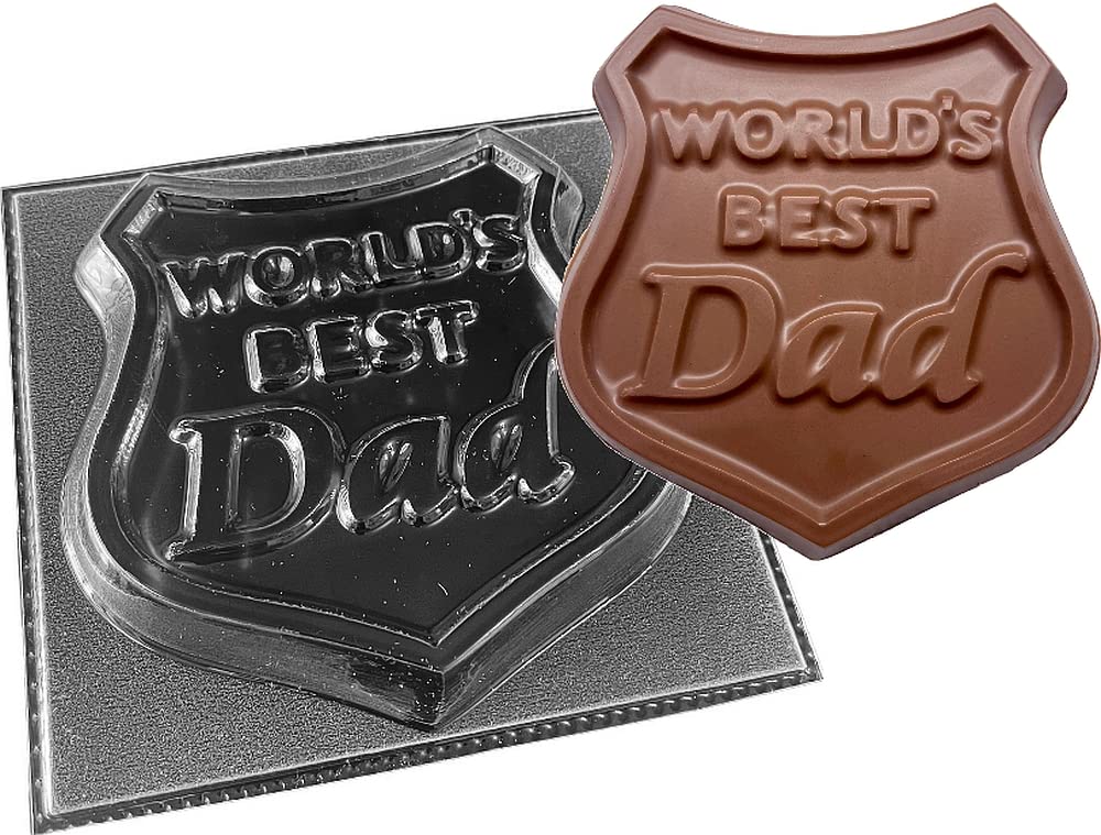 Worlds Best Dad Shield Mould Chocolate Making Plaster Casting