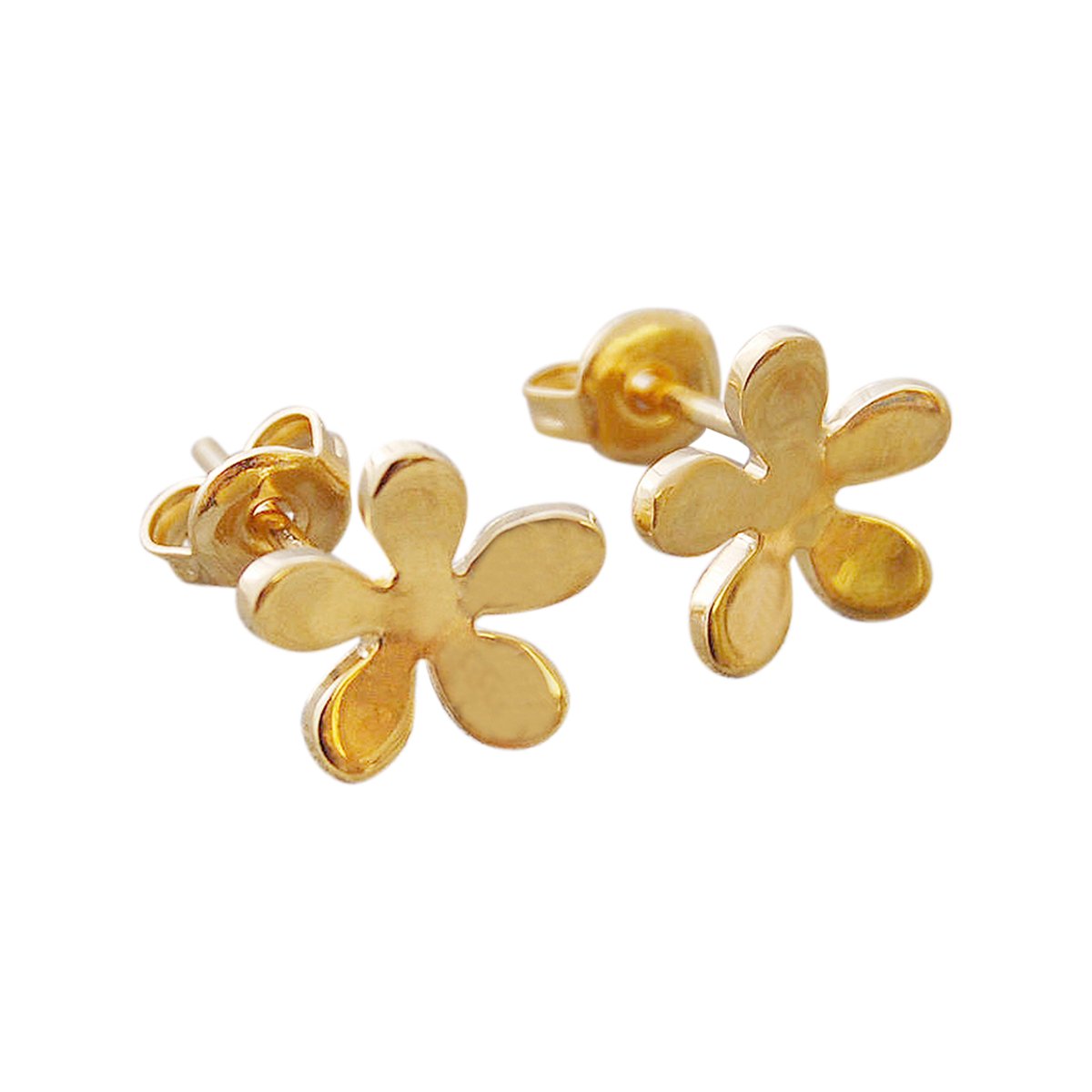 Handmade 18 Carat Blossom Gold Stud Earring with Signature Gift Packaging by Otis Jaxon