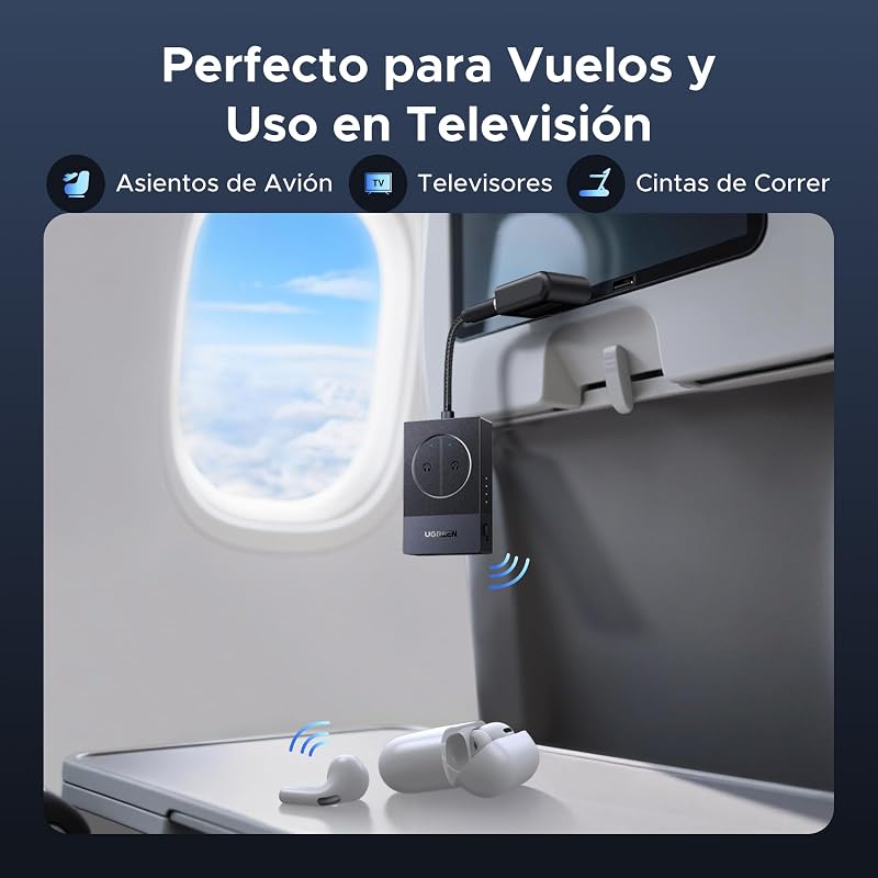 Transmisor Bluetooth 5.4 para TV Aux 3.5mm Emisor Bluetooth Jack
