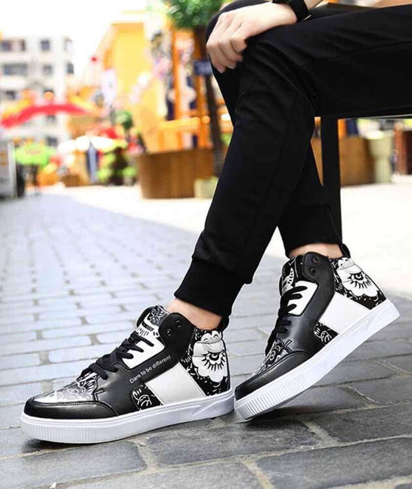 Amazon Co Jp メンズハイトップ通気性スケートボード靴秋冬ファッションヒップホップストリート靴カジュアルシューズ大きいサイズ 45 スポーツ アウトドア