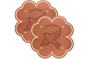 Holmgillick Bird Bath Copper Disk-99.99% Pure Copper Bird Bath Cleaner Disk for Physical Safe Outdoor Water All-Season, Cleaning Disk with Triple-Point Support for Outdoor Birdbaths Bowls(2 Pack)